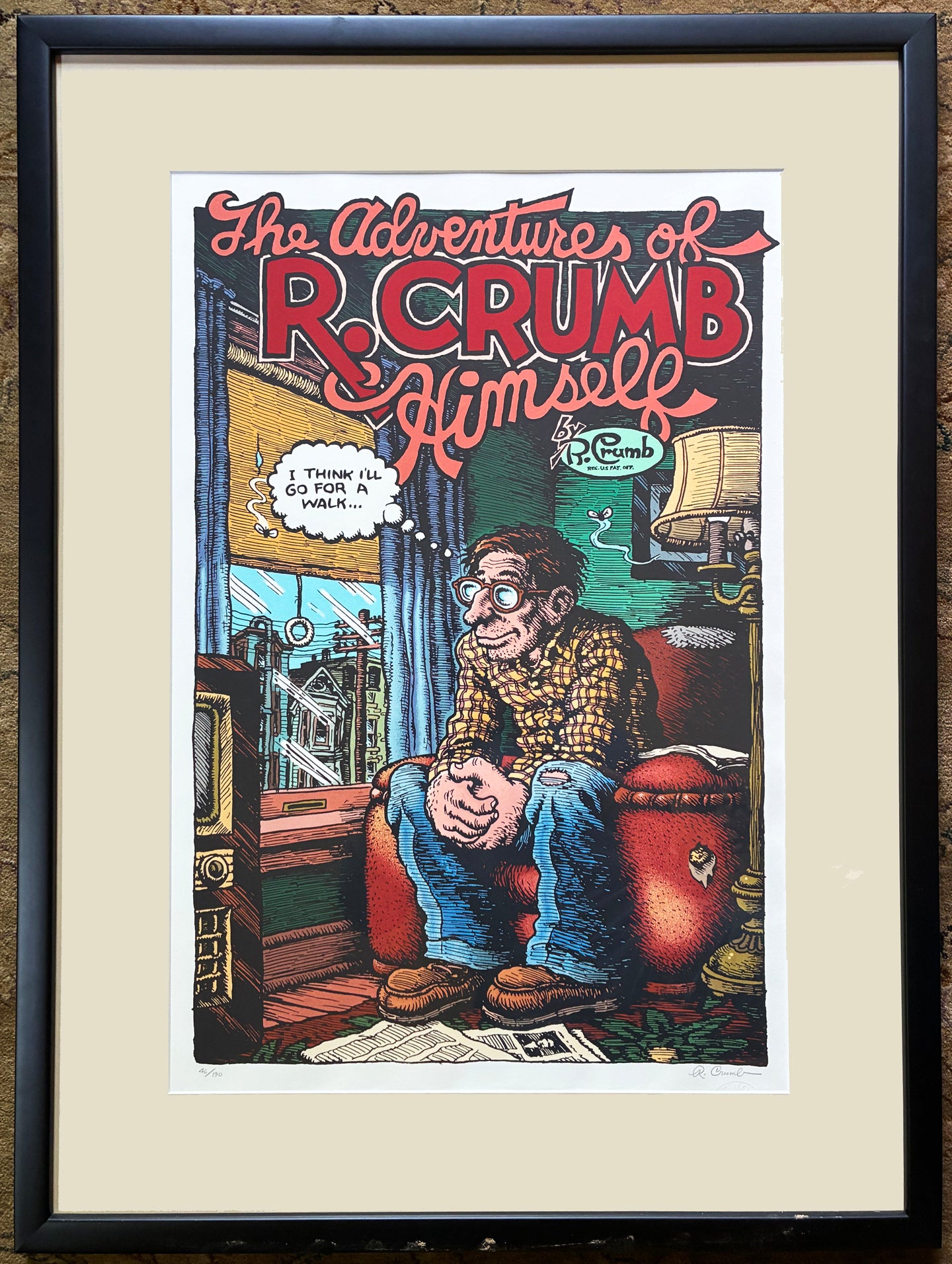 Adventures of R. Crumb Signed Serigraph print from the Dr. Burstein Collection