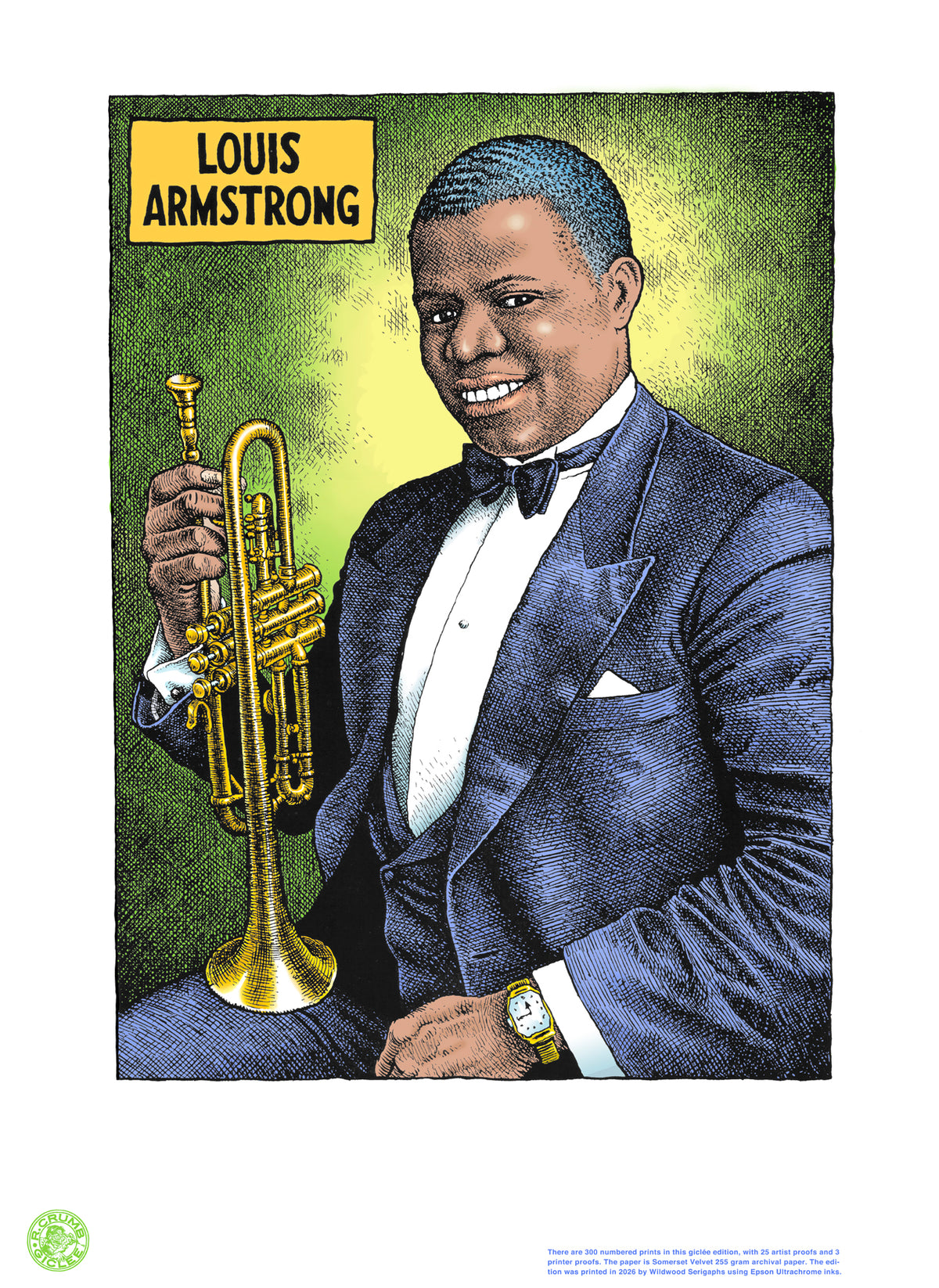 Louis Armstrong numbered giclée print