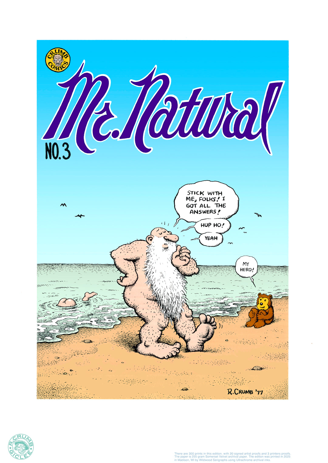 Mr. Natural #3 comic book cover Giclée Edition