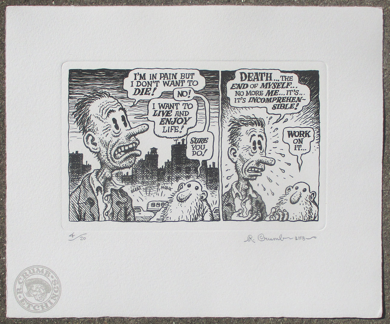 Double Panel Work On It! etching