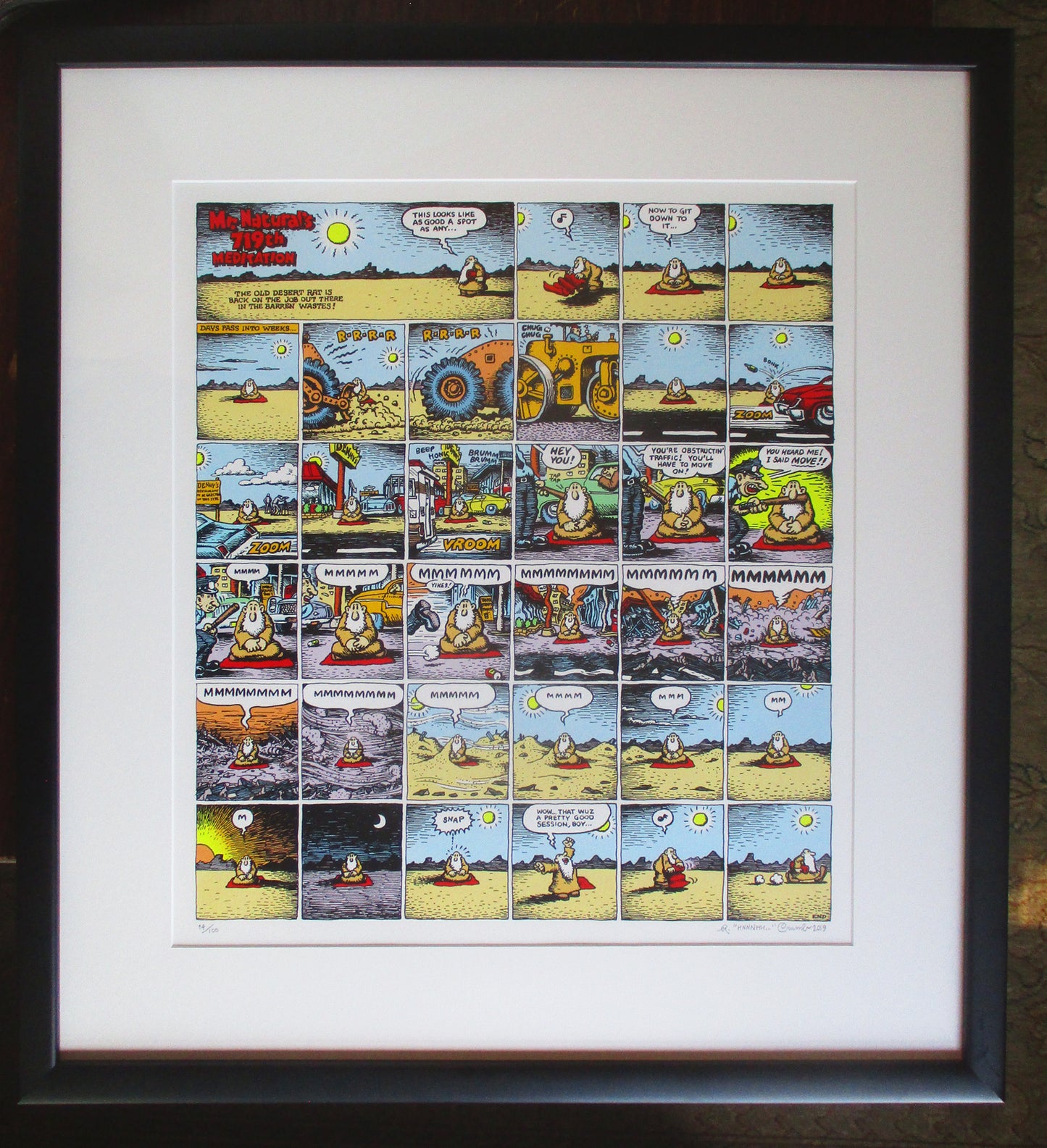 Mr. Natural's 719th Meditation Serigraph print from the Dr. Burstein Collection
