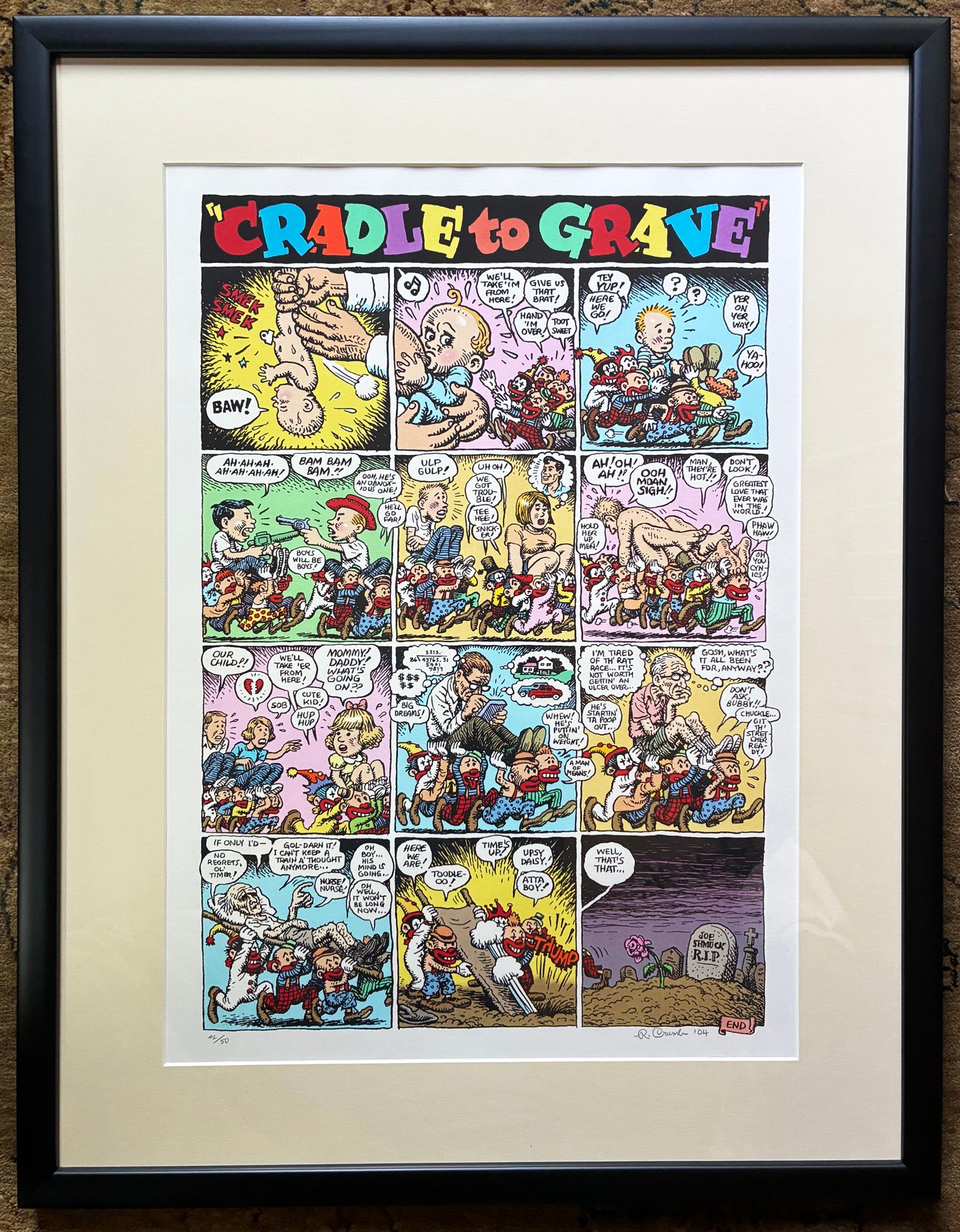 Cradle to Grave signed Serigraph Print Edition of 50 Dr. Burstein Collection