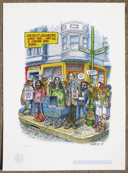 Signed and numbered Haight & Ashbury giclée print