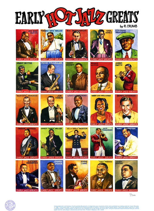 Early Jazz Greats Giclée print/Edition of 300