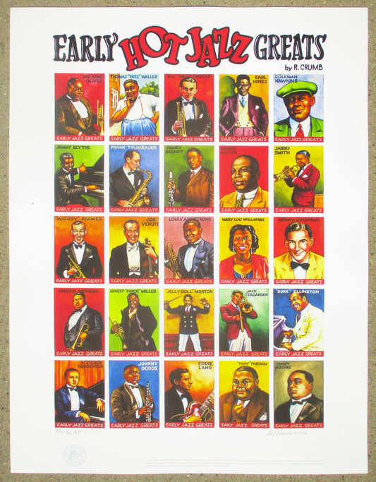 Early Jazz Greats signed & numbered giclée print