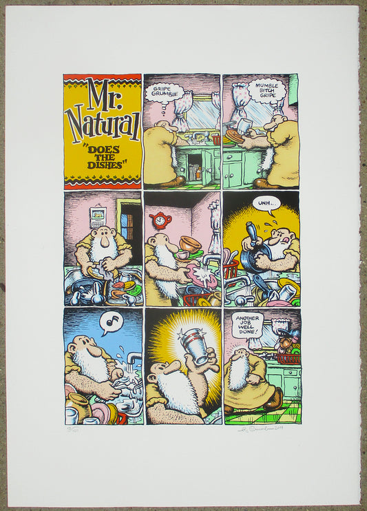 Mr. Natural Does the Dishes signed & numbered Serigraph print