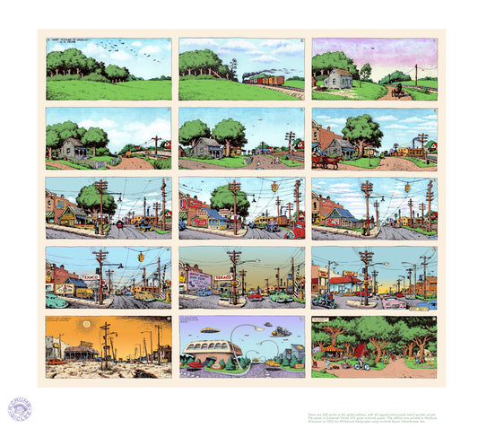 Short History of America 15 Panel Cloud giclée edition
