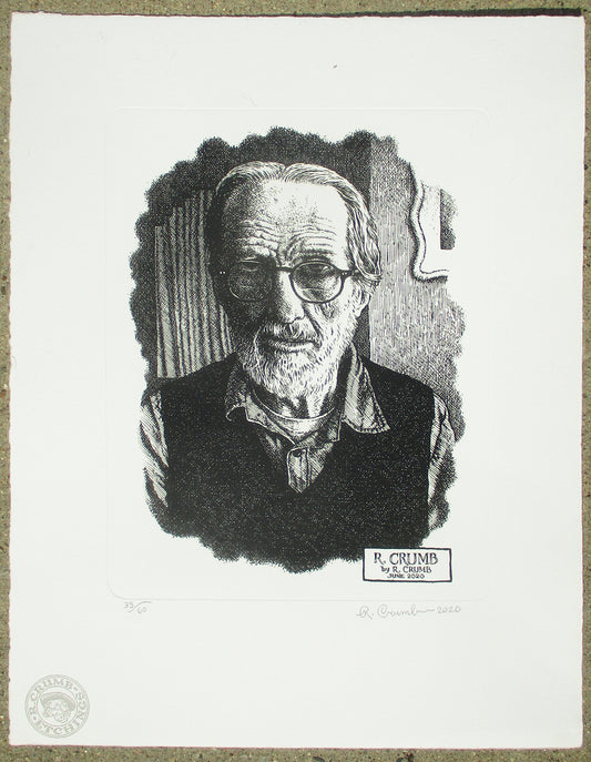 R. Crumb Self-Portrait Etching
