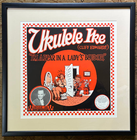 Ukulele Ike Signed Serigraph print from the Dr. Burstein Collection