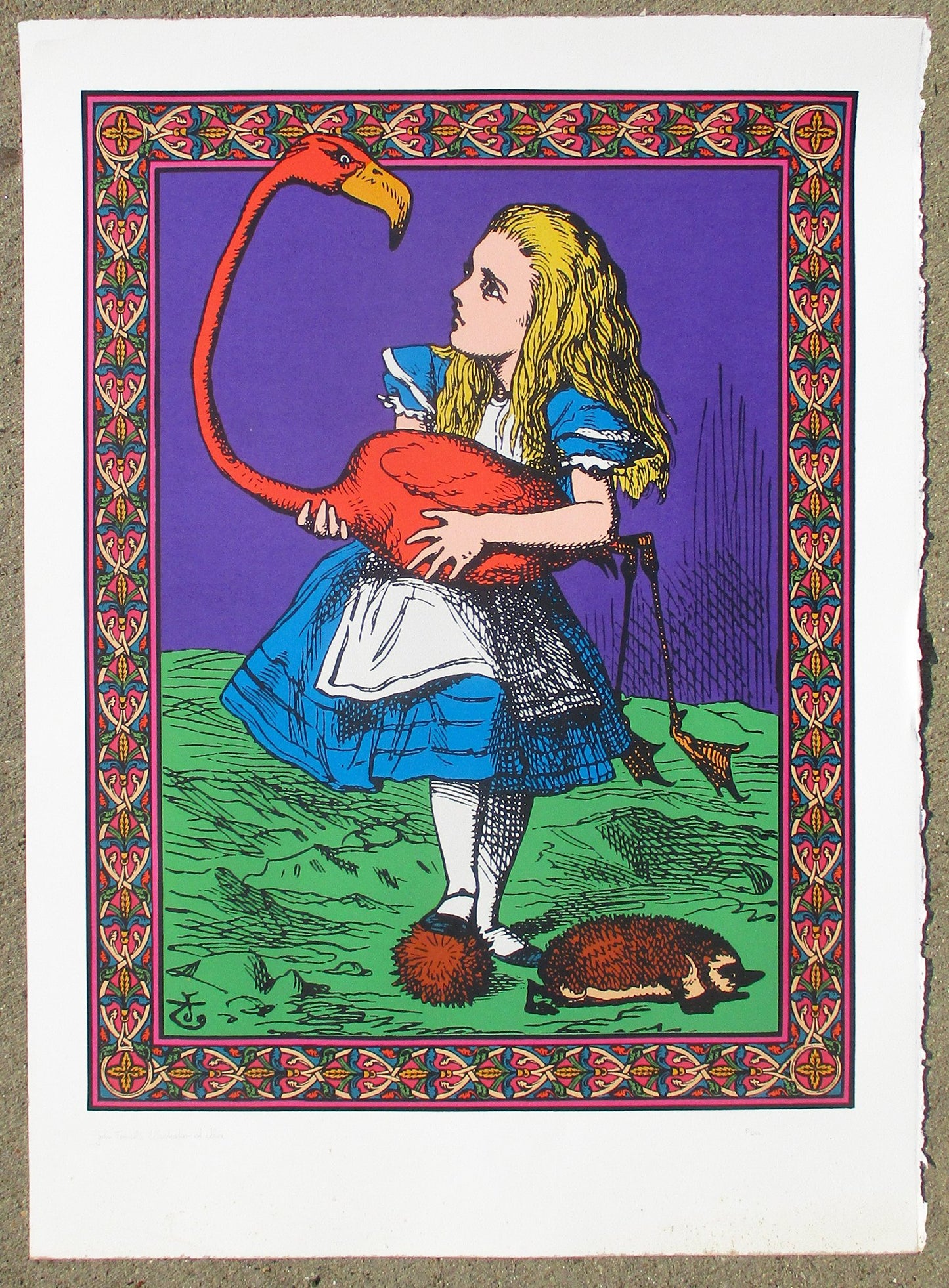 ALICE IN WONDERLAND by JOHN TENNIEL serigraph print