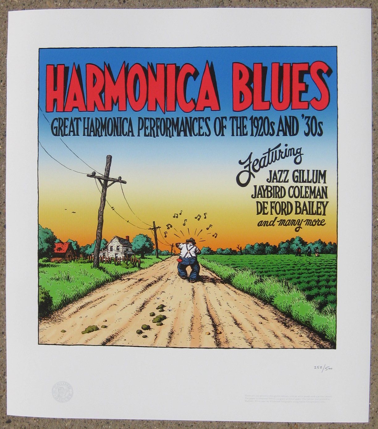 Harmonica Blues Giclee Print