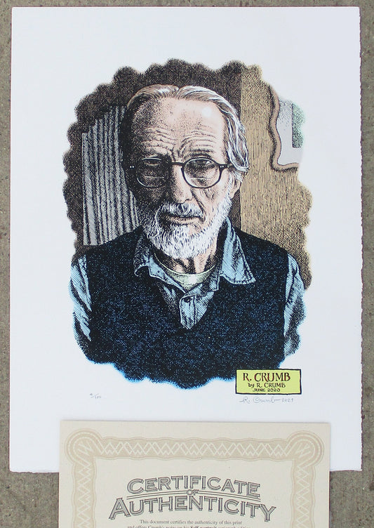 Robert Crumb Self-portrait signed serigraph